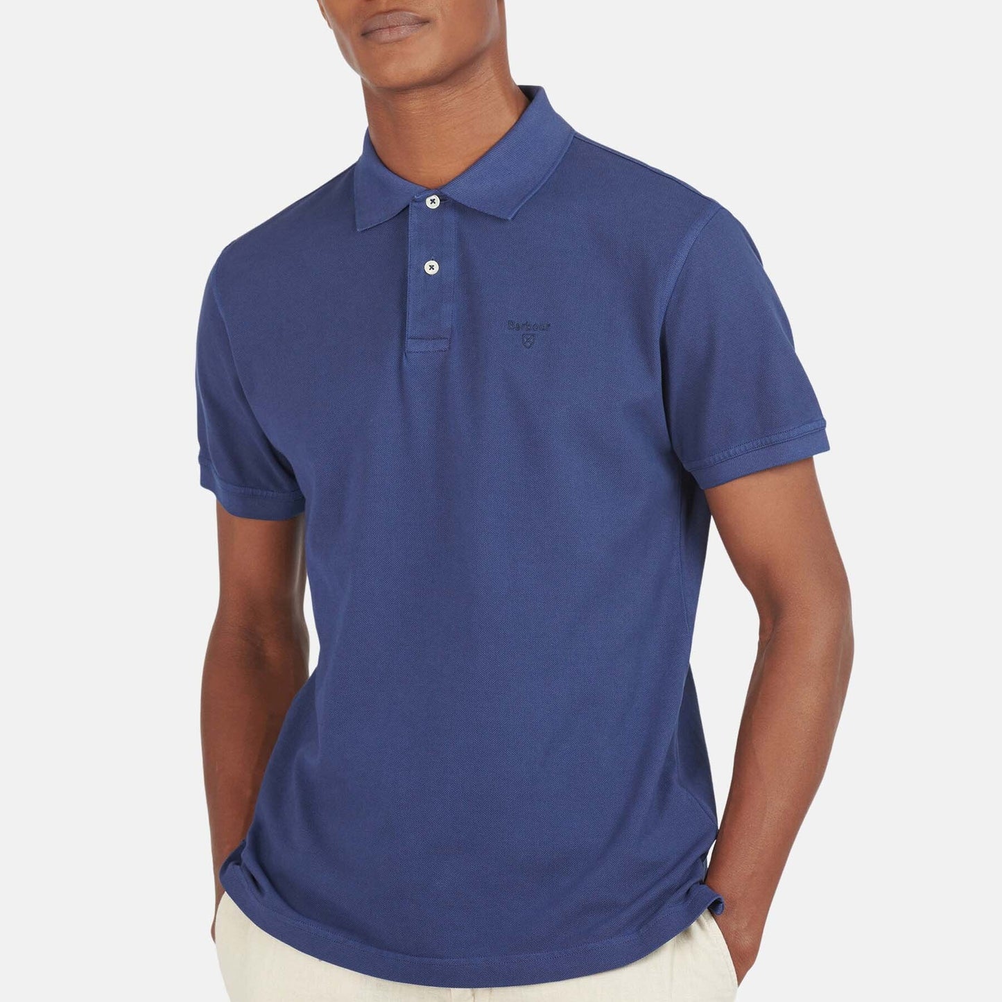 Washed-Out Sports Polo Shirt